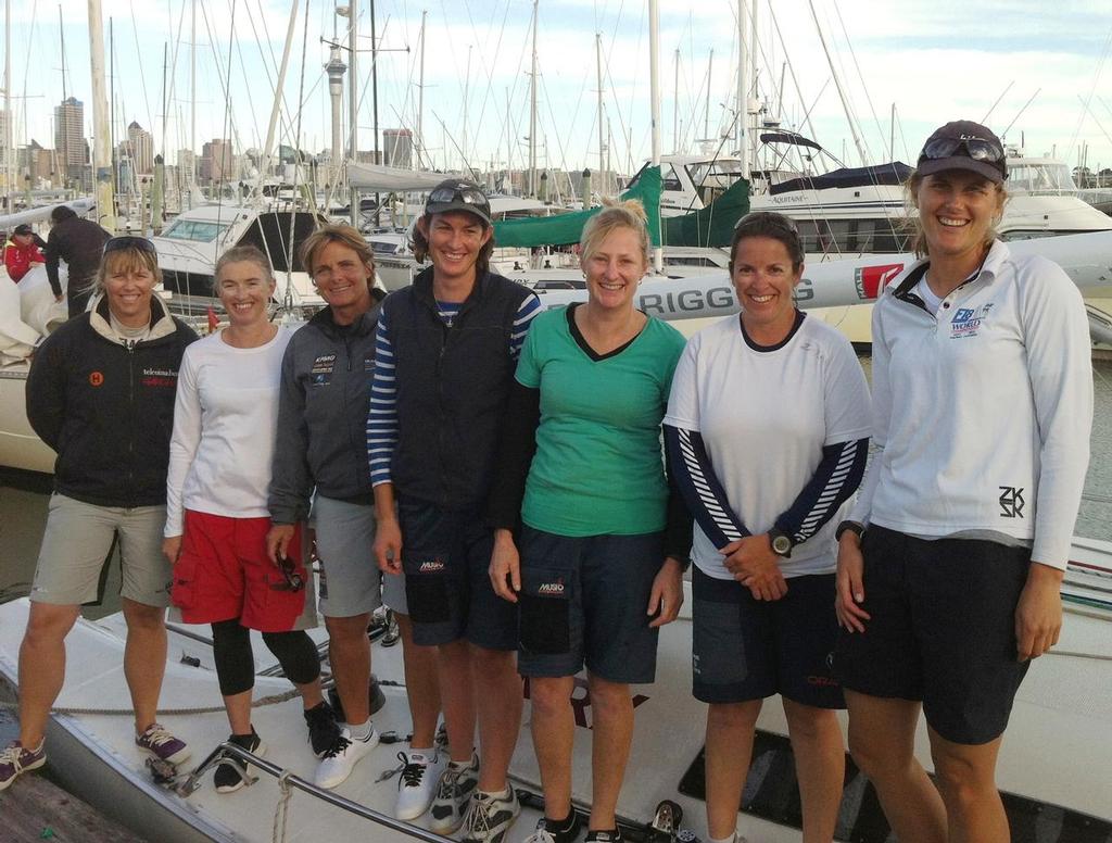 Kylie Jameson and her winning crew - 2014 NZ Women's Keel Boat Championships © Tom Macky